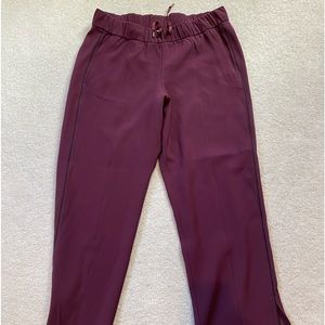 Lululemon pant burgundy color lightly worn